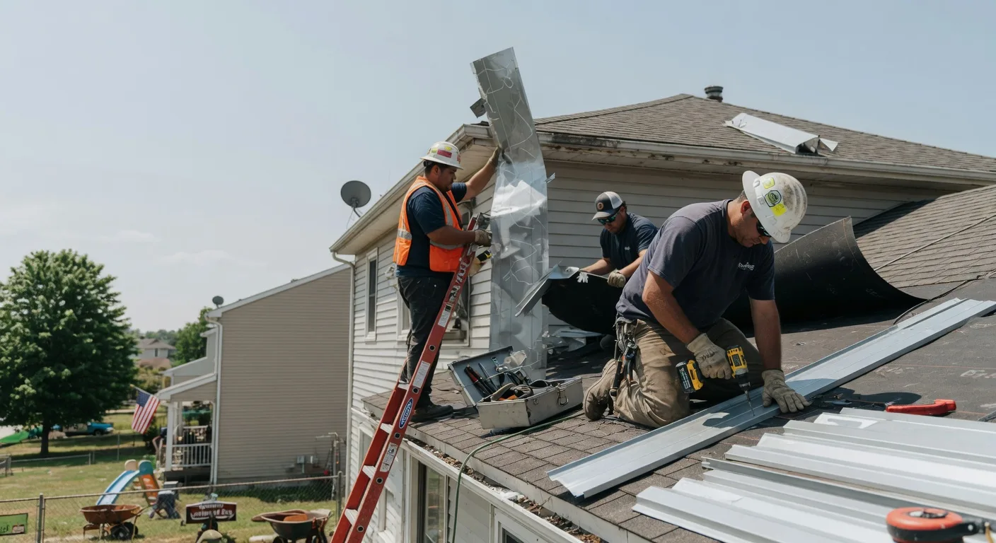 Storm Damage Metal Roof Repair in Crystal Lake, IA